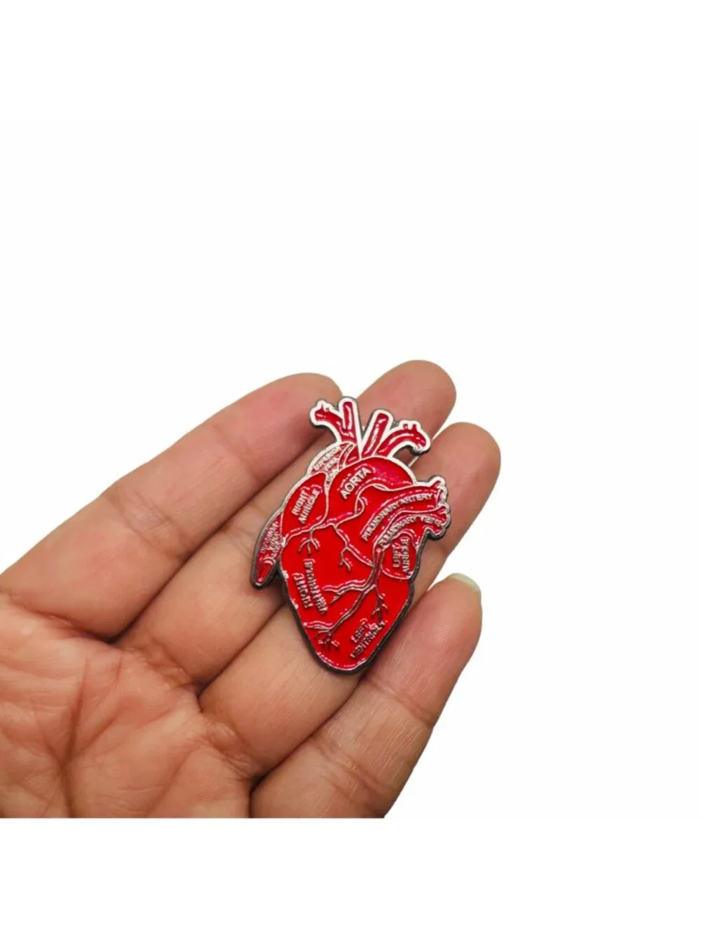 ❤️Anatomical Human Heart Enamel Pin Brooch Red Heart Organ Lapel Anatomy Art❤️